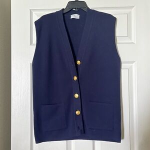 Carla Fasini vintage blue sweater vest size 38 or xl